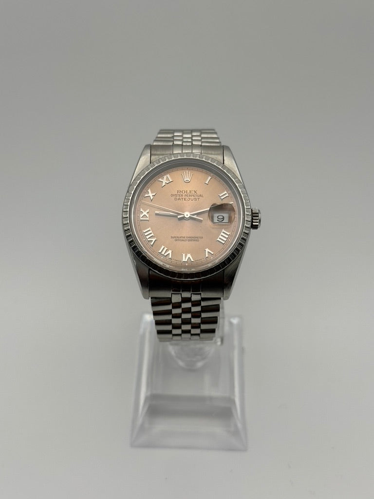 Rolex Datejust 36mm – Rare Salmon Dial, Jubilee, Full Set (1997 Ref. 16220)- PRE-OWNED