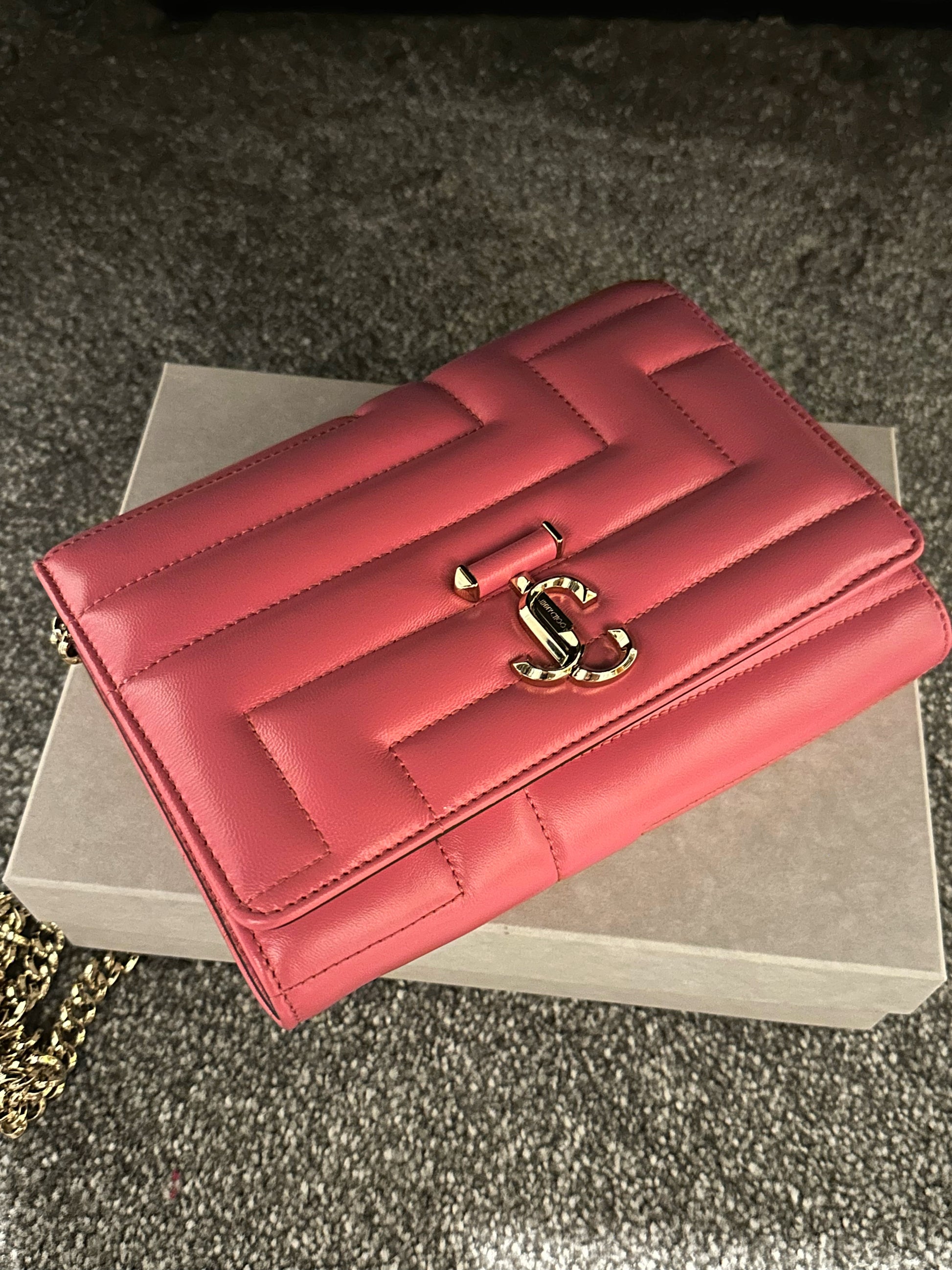 JIMMY CHOO VARENNE LOGO PLAQUE SHOULDER BAG
