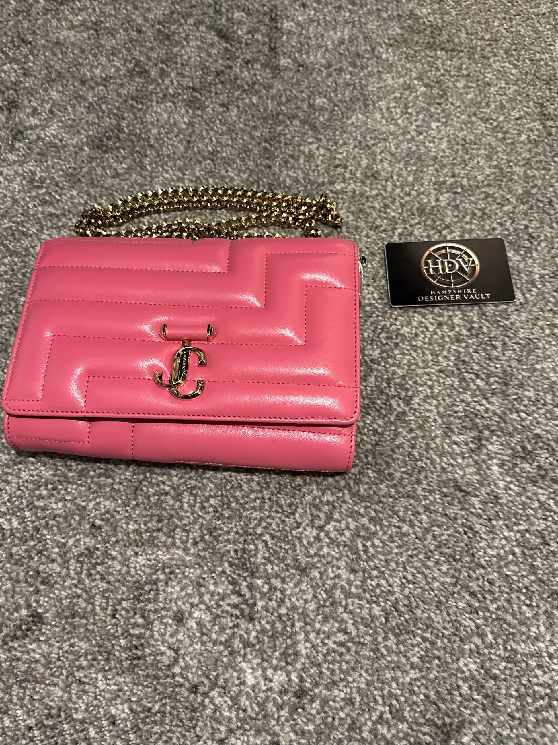 JIMMY CHOO VARENNE LOGO PLAQUE SHOULDER BAG