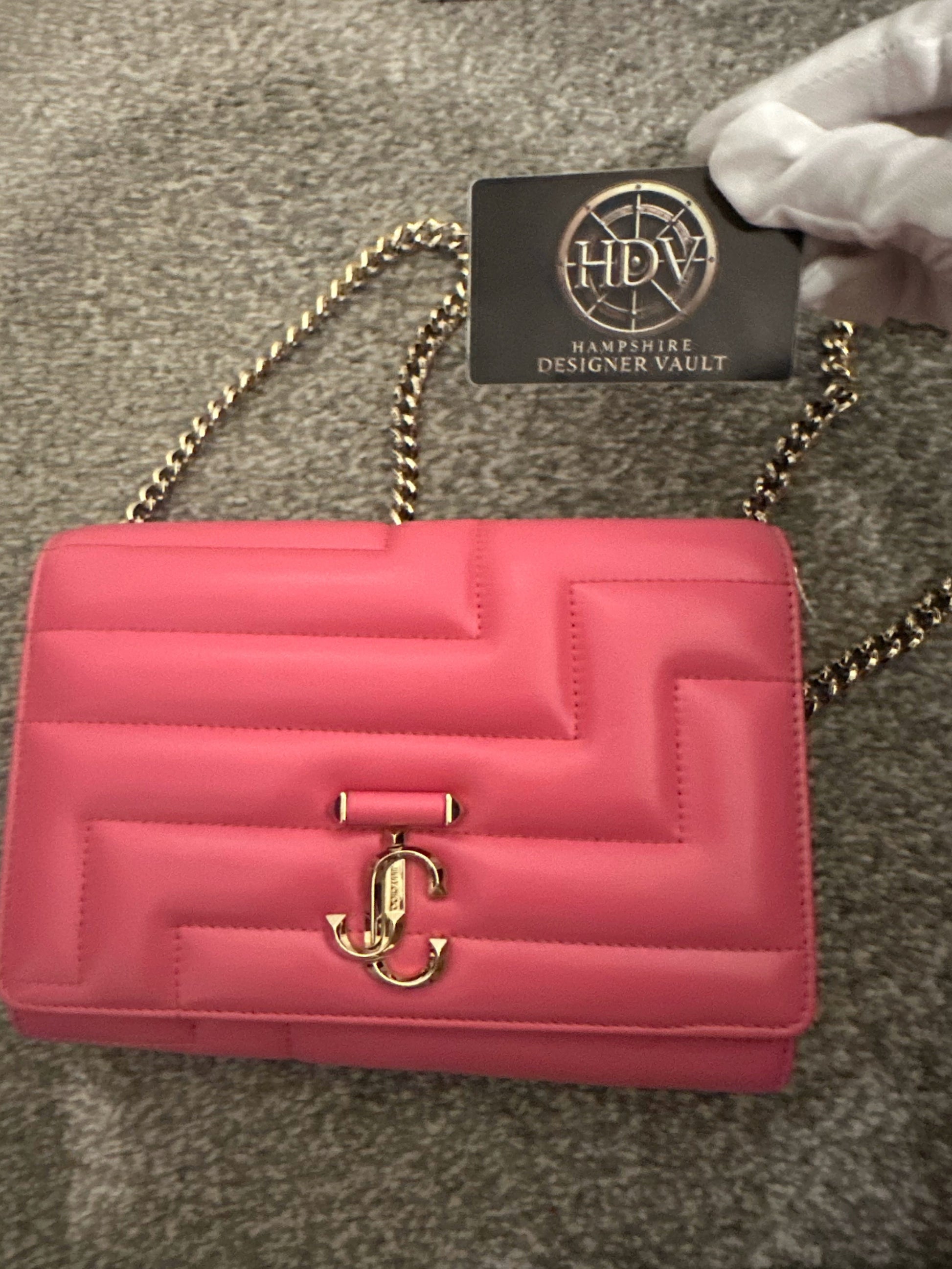 JIMMY CHOO VARENNE LOGO PLAQUE SHOULDER BAG